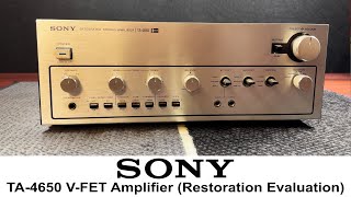 Sony TA4650 VFET Amplifier Part 1  Teardown  Is it Alive [upl. by Gaylord]