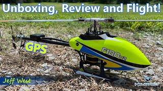 The NEW F180v2 GPS RC Helicopter Unboxing and Review by Jeff West [upl. by Ettelloc]