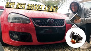 DIAGNOSING THE BOOST LEAK ON MY MK5 GTI GFB DV HOWTO [upl. by Yttocs]