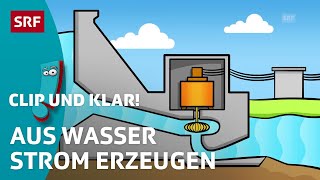 Clip und klar – Wie wird aus Wasser Strom  Kindervideos  SRF Kids [upl. by Jepson]