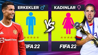 KADINLAR vs ERKEKLER  FIFA 22 KARİYER MODU KAPIŞMA [upl. by Butte]