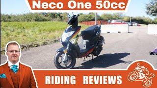 Neco one 50cc learner legal scooter riding review [upl. by Lizzy]