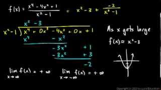 Calculus 23d  Rational Functions  Parabolic Asymptote [upl. by Warder]