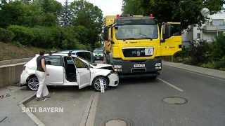 Spektakulärer Unfall in Fürth [upl. by Guenzi]