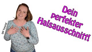 Halsausschnitt verkleinern  Nähen für Anfänger  DIY Tutorial [upl. by Annahahs]