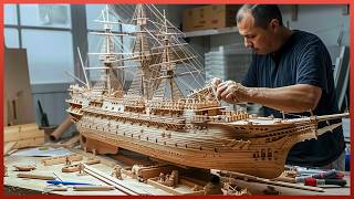 Man Builds RealLife SHIPS at Scale to the Last Detail  Hyperrealistic Replicas by alangomezcraft [upl. by Yelkrab]