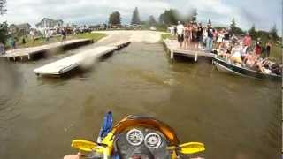 Crossing Winnipeg River on Sled Rev 600 [upl. by Ellatnahc82]