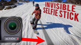 DJI Action 4 Invisible Selfie Stick MODE 😱 [upl. by Goody]