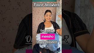 Meesho Fitted Bedsheet shorts ytshorts meeshohaul meeshobedsheet fittedbedsheet [upl. by Editha260]