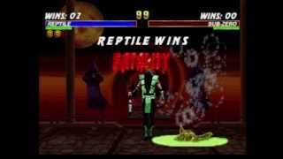 Mortal Kombat Trilogy  All REPTILE Fatalities [upl. by Norud]