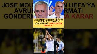 Jose Mourinhodan UEFAya Avrupa Ligi formatı eleştirisi quotPara karar veriyorquot [upl. by Peers]