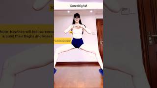 Sore thighs shortvideo short ytshort thighs homeworkout sport hotymama [upl. by Nawtna]