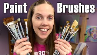 Best Paint Brushes for Acrylic  the Only 3 Paintbrushes YOU Need [upl. by Hutchison]