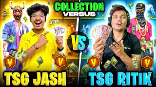 Free Fire Rarest Collection Battle TSG Jash VS TSG Ritik😍 Sakura Vs HipHop😱 Garena Free Fire 🔥 [upl. by Rollecnahc]