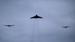 Avro Vulcan Bomber amp Double Avro Lancaster Bombers  The Three Sisters [upl. by Zaneta319]