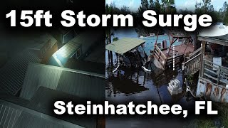 HOUSES FLOAT AWAY IN HURRICANE HELENE  Steinhatchee Florida  9262024 [upl. by Ahsieken]