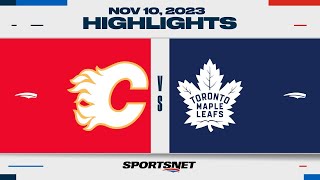 NHL Highlights  Flames vs Maple Leafs  November 10 2023 [upl. by Nagud818]