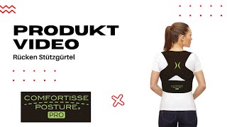 Comfortisse® Posture PRO  Rückenbandagen für Frauen und Männer  Rücken Stützgürtel [upl. by Anelet]