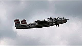 B25J Mitchell Bomber flies over McGuire Air Force Base May 212023 [upl. by Ayomat]