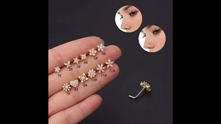 Diamond nose stud designs for women Nose Pin Designs with Price 2024Gold Nose pin Design nosepin [upl. by Asante]