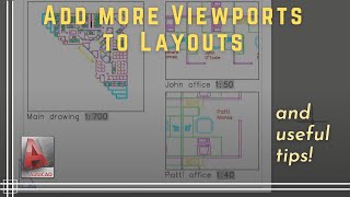 Autocad  Insert Viewports in Layouts [upl. by Aimerej]