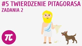 Twierdzenie Pitagorasa  zadania 2 5  Trójkąt 306090 [upl. by Filiano]