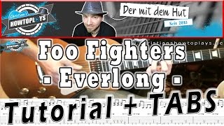 ★Foo Fighters EVERLONG  Anfänger Intensiv Lesson mit Geschwindigkeitstraining Tabs [upl. by Leidba]