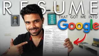 The Resume that got me into GOOGLE [upl. by Kiona]