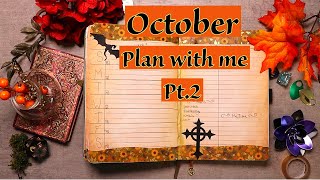 October Medieval ✨ Bullet Journal Setup Plan With Me Pt2 autumn bulletjournal [upl. by Ilam]