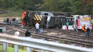 AWVRUnstoppabletrain wreck scene amp explosionshot in Emporium PA on 1005 amp 0709 [upl. by Derej341]