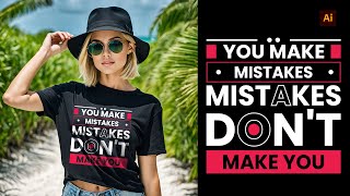 Mastering Modern Typography T Shirt Design  Step by Step Tutorial [upl. by Eseilanna]