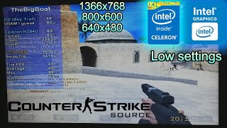 CSSource 2023 on LOWEND LAPTOP  Intel Celeron N2840 Intel HD Graphics Bay Trail 4 GB RAM [upl. by Dale]