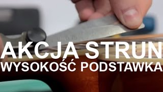 Ustawienie wysokości podstawka w gitarze akustycznej Akcja strun cz2  Saddle height adjustment [upl. by Melcher]