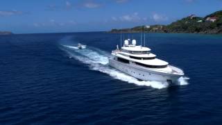 Caribbean Droning Johnson 103 quotDiamond Girlquot heading into Magens Bay St Thomas [upl. by Aelat]