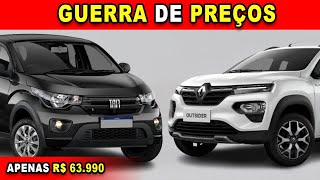 💰GUERRA DE PREÇOS MOBI E KWID SAEM PELOS MESMOS R 63990 [upl. by Eybbob]