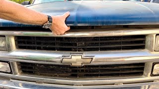 How To Open The Hood On A 8898 Chevrolet or GMC Truck [upl. by Leroi]