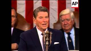 President Ronald Reagan gives his fifth State of the Union address to the nation [upl. by Hubert]