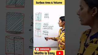 Surface Area Volume  Class 10 Chapter 13  Cylinder  Formula Trick Cylinder shorts youtubeshorts [upl. by Berke]