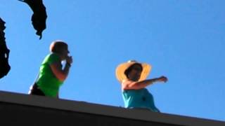 Crowders Creek Elementary School principals spend a day on the roof [upl. by Asselem]