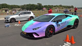 Lamborghini Huracan Performante vs 750HP BMW M140i xDrive [upl. by Harret]