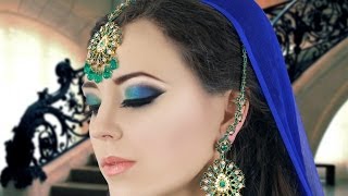 Green and Blue Smokey Eye Makeup Tutorial  Asian  Indian Bridal [upl. by Trant]