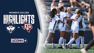 HIGHLIGHTS  UConn Womens Soccer vs Texas AampM [upl. by Hnahc224]