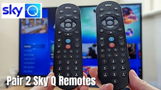 How to Pair New amp 2nd Sky Q Remote also view on 2 TVs without MultiScreen [upl. by Nirro]