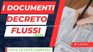 I DOCUMENTI DEL DECRETO FLUSSI 2024 QUELLO CHE VI SERVE PER COMPILARE LE DOMANDE [upl. by Yeldahc660]