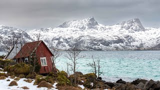 8 Lofoten im Winter 12  Traumhafte Landschaften bei Schneesturm und Sonnenschein [upl. by Bundy]