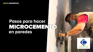 Pasos para hacer MICROCEMENTO en paredes [upl. by Lada166]