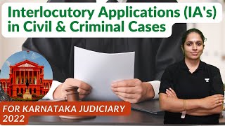 Interlocutory Application for Karnataka Judiciary Viva 2022 l Aparna Bhat l [upl. by Garey208]