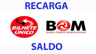 Como Recarregar e Ver o Saldo do BomBilhete Único Pelo Celular [upl. by Nnaeiram]