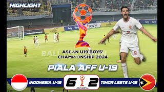 FULL HIGHLIGHT Indonesia U19 Vs Timor Leste U19  PIALA AFF U19 2024 Live GBT [upl. by Lederer]