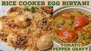 Rice Cooker Egg Biryani with Tomato Gravy  Egg Biryani in Rice Cooker  Easy Egg Biryani Recipe [upl. by Sivlek]